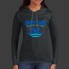 Ladies 100% Ring Spun Cotton Long Sleeve Hooded T Shirt Thumbnail