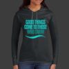 Ladies 100% Ring Spun Cotton Long Sleeve Hooded T Shirt Thumbnail