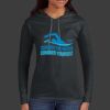 Ladies 100% Ring Spun Cotton Long Sleeve Hooded T Shirt Thumbnail