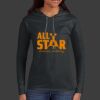 Ladies 100% Ring Spun Cotton Long Sleeve Hooded T Shirt Thumbnail