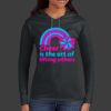 Ladies 100% Ring Spun Cotton Long Sleeve Hooded T Shirt Thumbnail