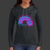 Ladies 100% Ring Spun Cotton Long Sleeve Hooded T Shirt Thumbnail