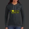 Ladies 100% Ring Spun Cotton Long Sleeve Hooded T Shirt Thumbnail