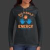 Ladies 100% Ring Spun Cotton Long Sleeve Hooded T Shirt Thumbnail