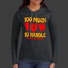 Ladies 100% Ring Spun Cotton Long Sleeve Hooded T Shirt Thumbnail
