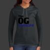 Ladies 100% Ring Spun Cotton Long Sleeve Hooded T Shirt Thumbnail