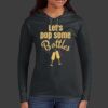 Ladies 100% Ring Spun Cotton Long Sleeve Hooded T Shirt Thumbnail