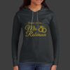 Ladies 100% Ring Spun Cotton Long Sleeve Hooded T Shirt Thumbnail