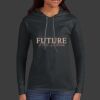 Ladies 100% Ring Spun Cotton Long Sleeve Hooded T Shirt Thumbnail