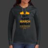 Ladies 100% Ring Spun Cotton Long Sleeve Hooded T Shirt Thumbnail