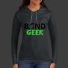 Ladies 100% Ring Spun Cotton Long Sleeve Hooded T Shirt Thumbnail