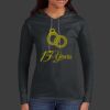 Ladies 100% Ring Spun Cotton Long Sleeve Hooded T Shirt Thumbnail