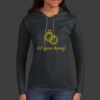Ladies 100% Ring Spun Cotton Long Sleeve Hooded T Shirt Thumbnail