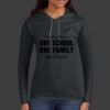 Ladies 100% Ring Spun Cotton Long Sleeve Hooded T Shirt Thumbnail