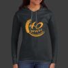 Ladies 100% Ring Spun Cotton Long Sleeve Hooded T Shirt Thumbnail