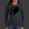 Ladies 100% Ring Spun Cotton Long Sleeve Hooded T Shirt Thumbnail