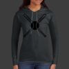 Ladies 100% Ring Spun Cotton Long Sleeve Hooded T Shirt Thumbnail