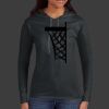 Ladies 100% Ring Spun Cotton Long Sleeve Hooded T Shirt Thumbnail