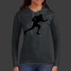 Ladies 100% Ring Spun Cotton Long Sleeve Hooded T Shirt Thumbnail