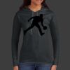Ladies 100% Ring Spun Cotton Long Sleeve Hooded T Shirt Thumbnail