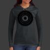 Ladies 100% Ring Spun Cotton Long Sleeve Hooded T Shirt Thumbnail