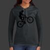 Ladies 100% Ring Spun Cotton Long Sleeve Hooded T Shirt Thumbnail