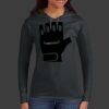 Ladies 100% Ring Spun Cotton Long Sleeve Hooded T Shirt Thumbnail