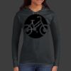 Ladies 100% Ring Spun Cotton Long Sleeve Hooded T Shirt Thumbnail