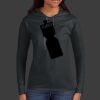 Ladies 100% Ring Spun Cotton Long Sleeve Hooded T Shirt Thumbnail
