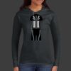 Ladies 100% Ring Spun Cotton Long Sleeve Hooded T Shirt Thumbnail