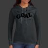 Ladies 100% Ring Spun Cotton Long Sleeve Hooded T Shirt Thumbnail
