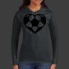 Ladies 100% Ring Spun Cotton Long Sleeve Hooded T Shirt Thumbnail