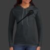 Ladies 100% Ring Spun Cotton Long Sleeve Hooded T Shirt Thumbnail