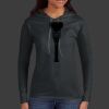 Ladies 100% Ring Spun Cotton Long Sleeve Hooded T Shirt Thumbnail