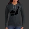 Ladies 100% Ring Spun Cotton Long Sleeve Hooded T Shirt Thumbnail