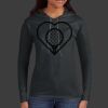 Ladies 100% Ring Spun Cotton Long Sleeve Hooded T Shirt Thumbnail