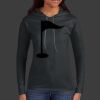 Ladies 100% Ring Spun Cotton Long Sleeve Hooded T Shirt Thumbnail