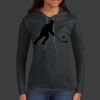 Ladies 100% Ring Spun Cotton Long Sleeve Hooded T Shirt Thumbnail