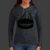Ladies 100% Ring Spun Cotton Long Sleeve Hooded T Shirt Thumbnail