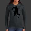 Ladies 100% Ring Spun Cotton Long Sleeve Hooded T Shirt Thumbnail