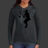 Ladies 100% Ring Spun Cotton Long Sleeve Hooded T Shirt Thumbnail