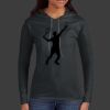 Ladies 100% Ring Spun Cotton Long Sleeve Hooded T Shirt Thumbnail
