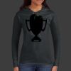 Ladies 100% Ring Spun Cotton Long Sleeve Hooded T Shirt Thumbnail