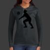 Ladies 100% Ring Spun Cotton Long Sleeve Hooded T Shirt Thumbnail
