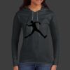 Ladies 100% Ring Spun Cotton Long Sleeve Hooded T Shirt Thumbnail