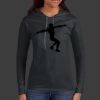 Ladies 100% Ring Spun Cotton Long Sleeve Hooded T Shirt Thumbnail