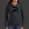 Ladies 100% Ring Spun Cotton Long Sleeve Hooded T Shirt Thumbnail