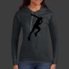 Ladies 100% Ring Spun Cotton Long Sleeve Hooded T Shirt Thumbnail