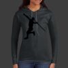 Ladies 100% Ring Spun Cotton Long Sleeve Hooded T Shirt Thumbnail