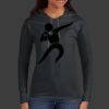 Ladies 100% Ring Spun Cotton Long Sleeve Hooded T Shirt Thumbnail